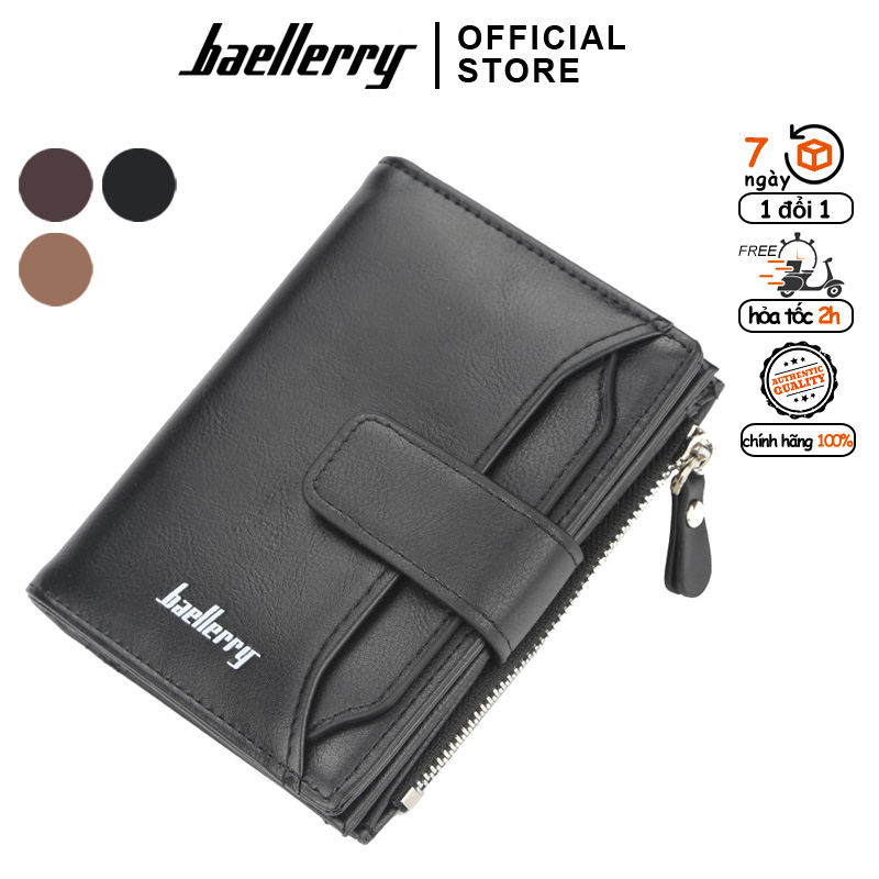 Baellerry men s purse short wallet with high quality leather patchwork men