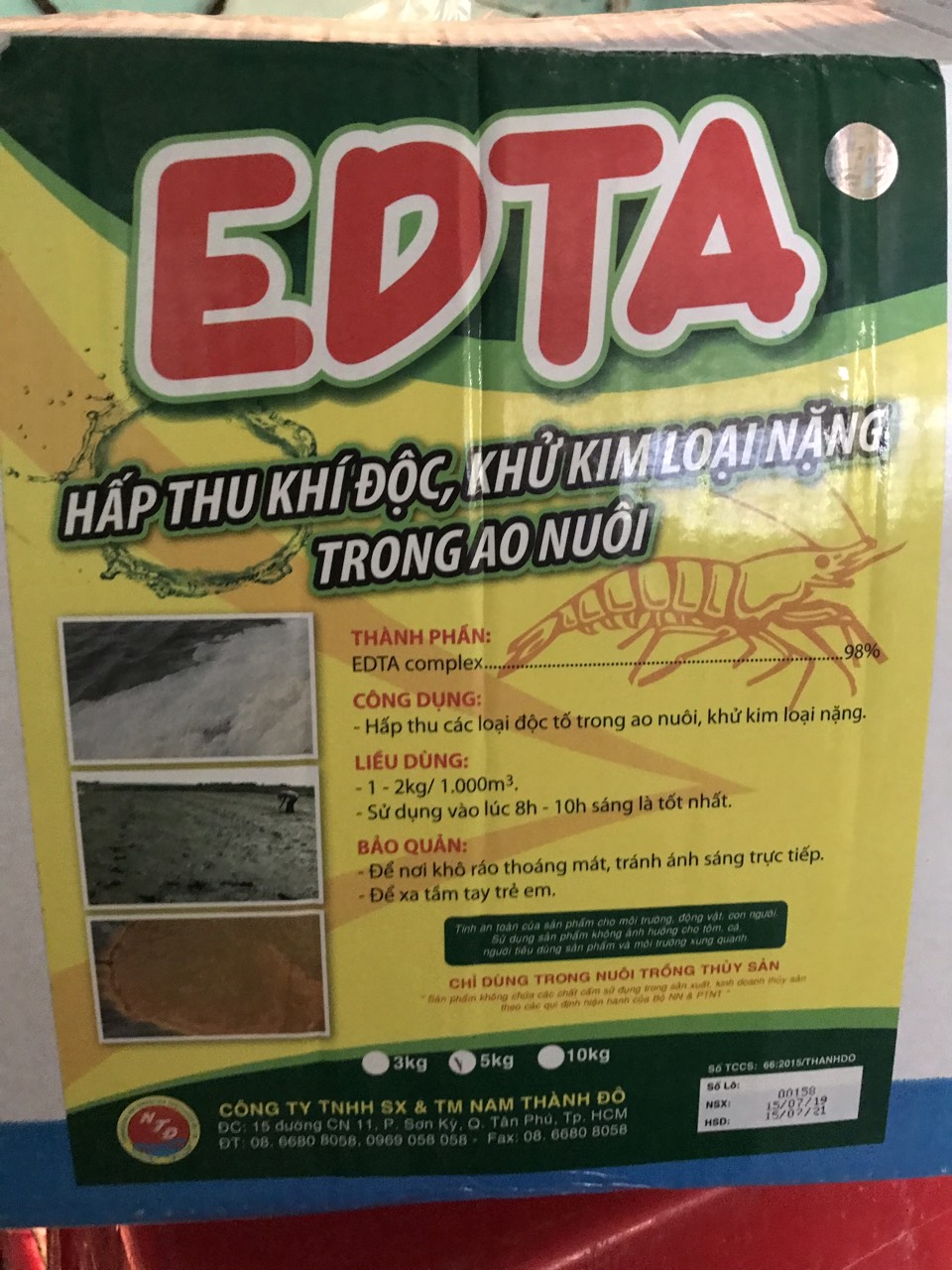 1kg EDTA chuyên gia khử phèn khử clo hấp thu kim loại nặng ổn định PH cho hồ cá, tôm, tép