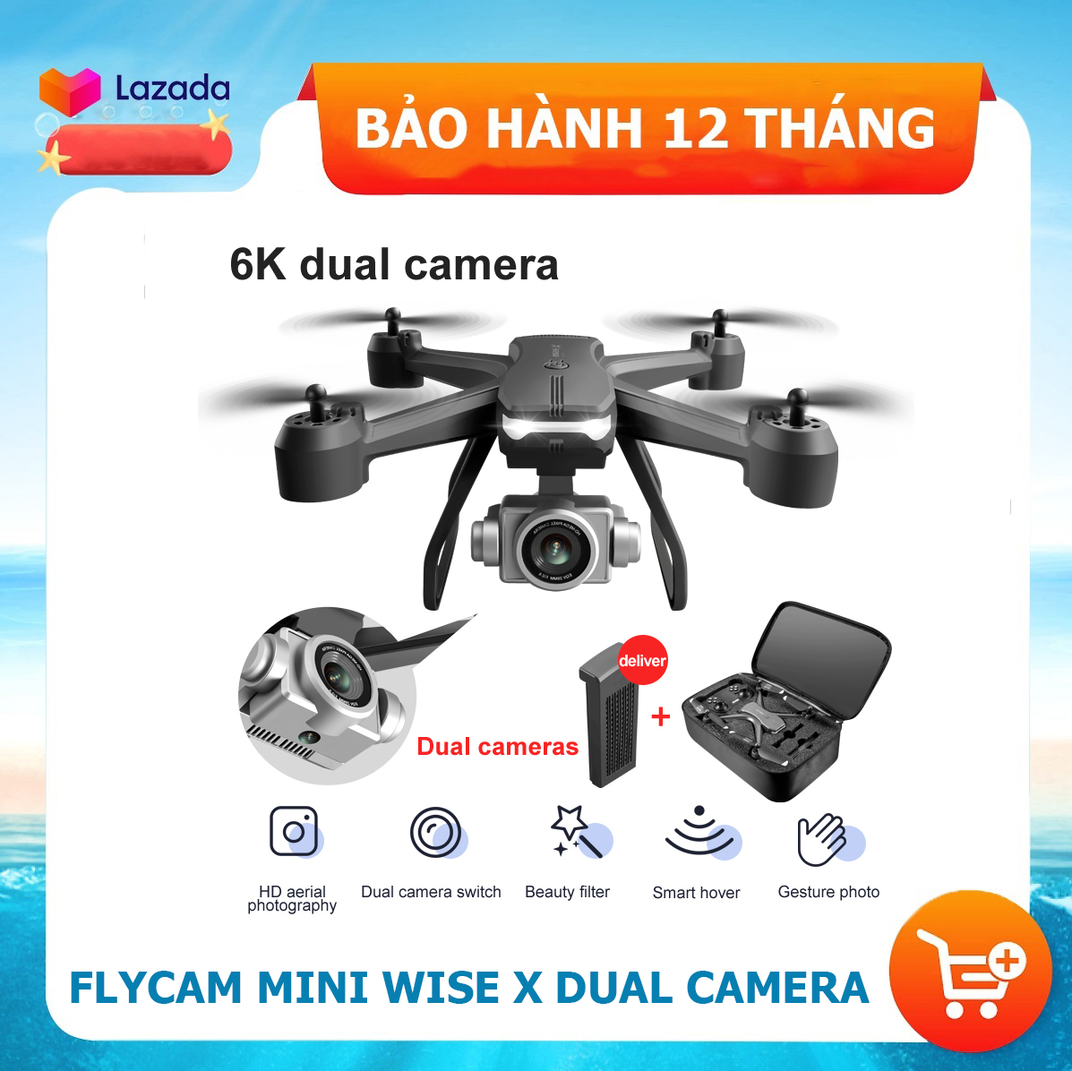 [Mẫu mới 2022] Máy Bay Flycam Y20 Mini Giá Rẻ Điều Khiển Từ Xa, Truyền Ảnh Trực Tiếp Về Điện Thoại - Mini Drone 4k Camera - Playcam - Flaicam - Bảo hành 12 tháng