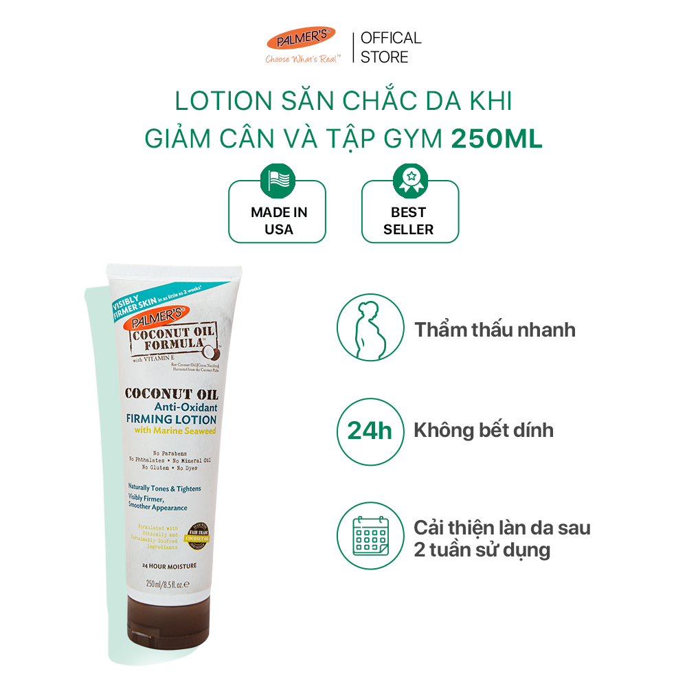 Sữa dưỡng thể săn chắc da khi giảm cân tập gym và ngăn lão hóa Palmer's 250ml