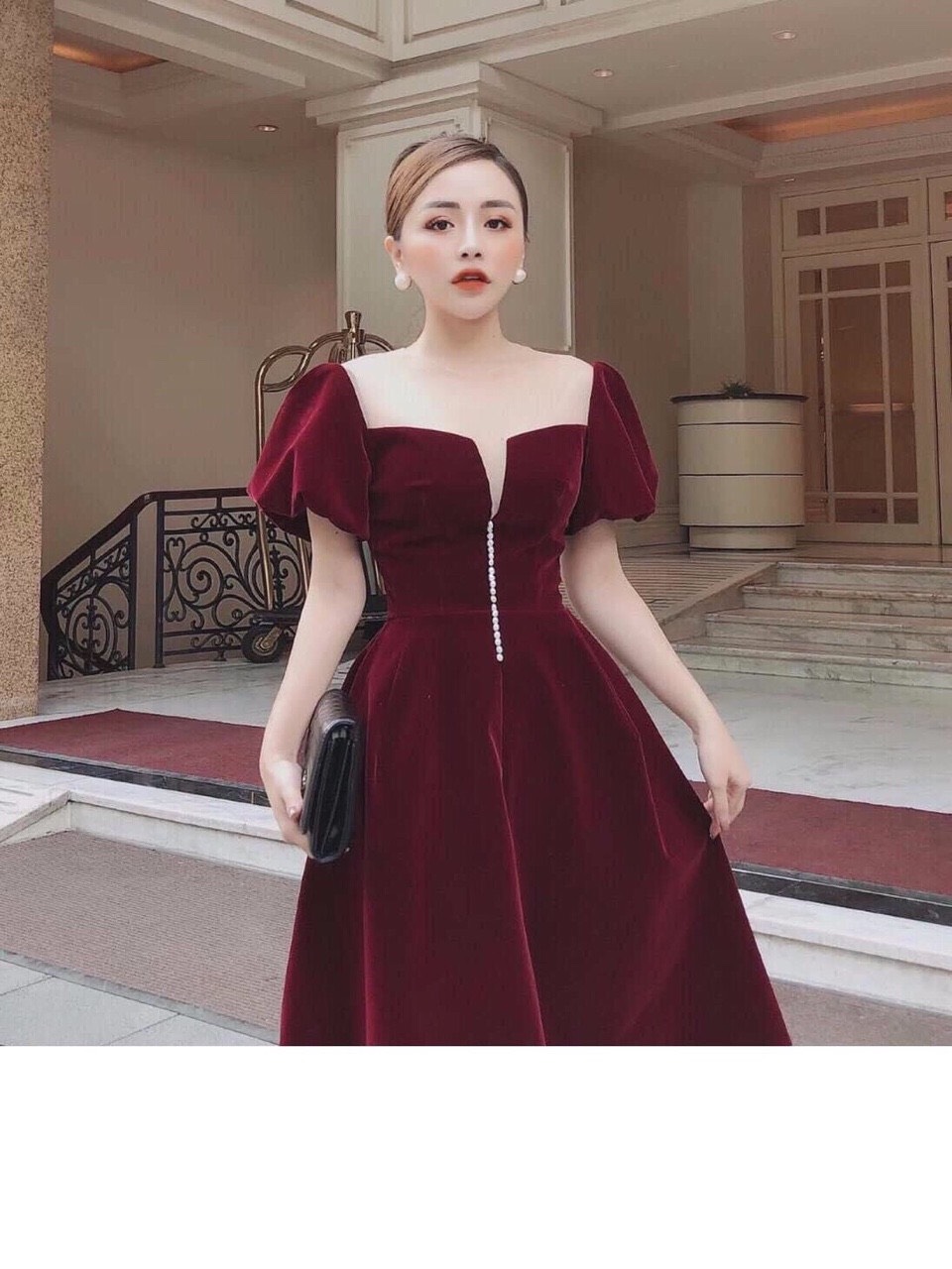 [HCM]Đầm nhung cao cấp quá đẹp ( đầm cao cấp)