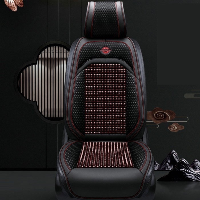 Lót ghế ô tô - lót ghế có hạt gỗ massage libaiwang cao cấp