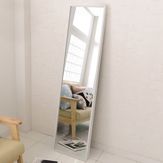 [HCM]GƯƠNG ĐỨNG SOI TOÀN THÂN TRANG ĐIỂM KHUNG GỖ CÓ CHÂN GẬP HÀN QUỐC A MIRROR - MÀU TRẮNG