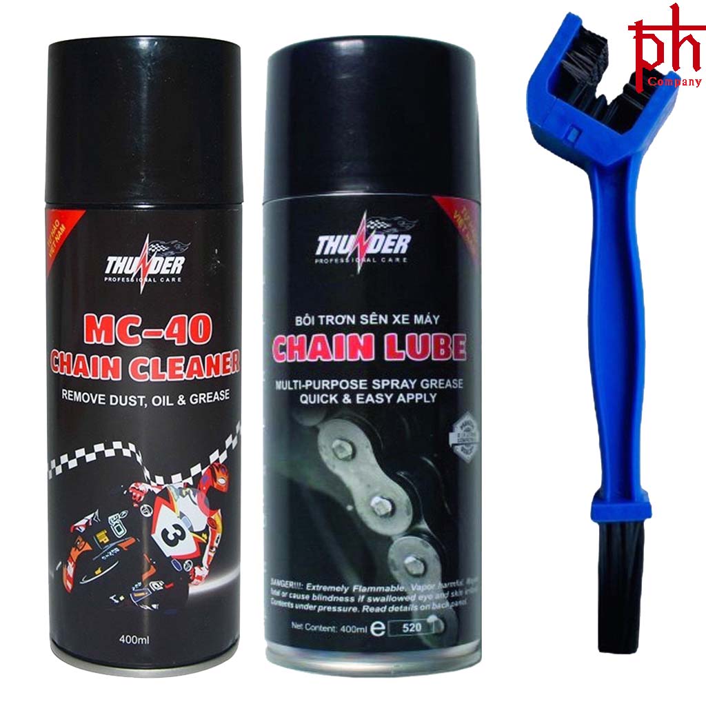 Bộ Xịt Rửa Sên Và Bôi Trơn Bảo Dưỡng Xe Máy Thunder 400ml-PHS