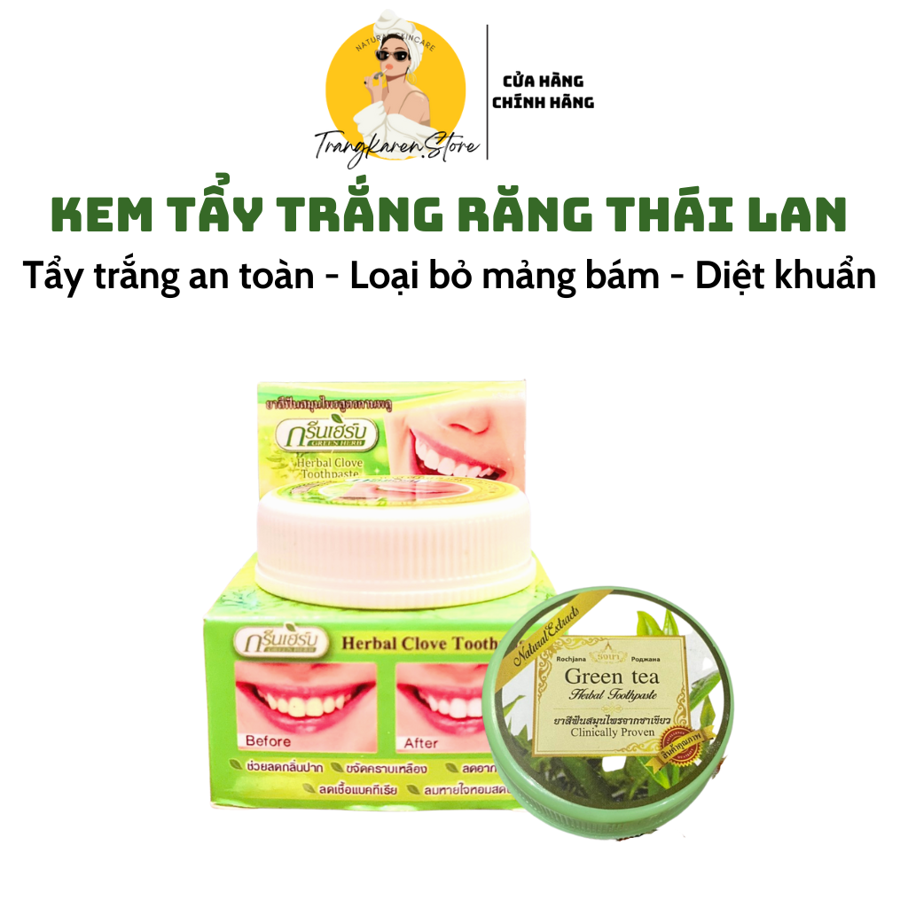 Kem đánh răng trắng răng, bột trắng răng bột tẩy trắng răng thái lan HERBALTOOTPATH 30g