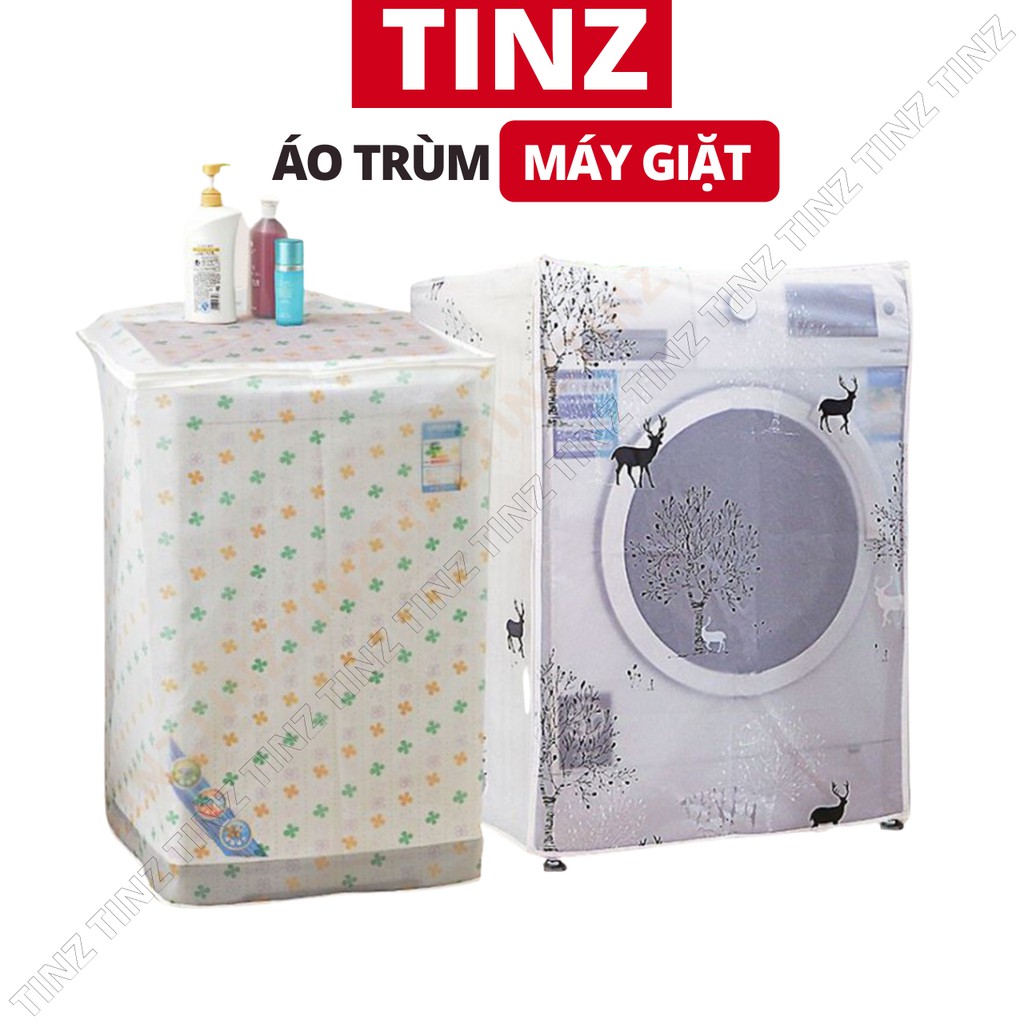 Áo trùm máy giặt cửa trên, dưới, trước, ngang 7kg 8kg 9kg 10kg 11kg chống thấm TINZ|Mã GD074