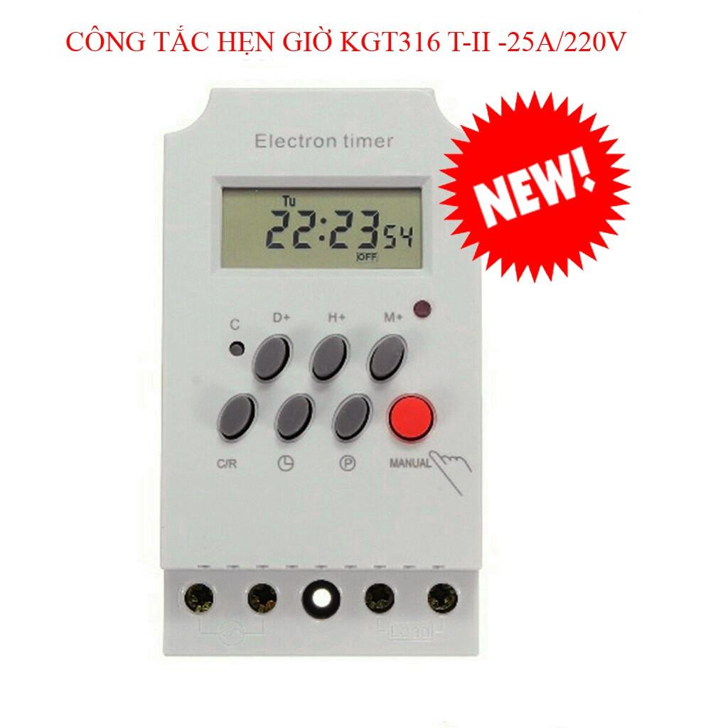 Công tắc hẹn giờ KG316T-II tắt mở thiết bị tự động chuẩn công nghiệp 25A - Loại 1