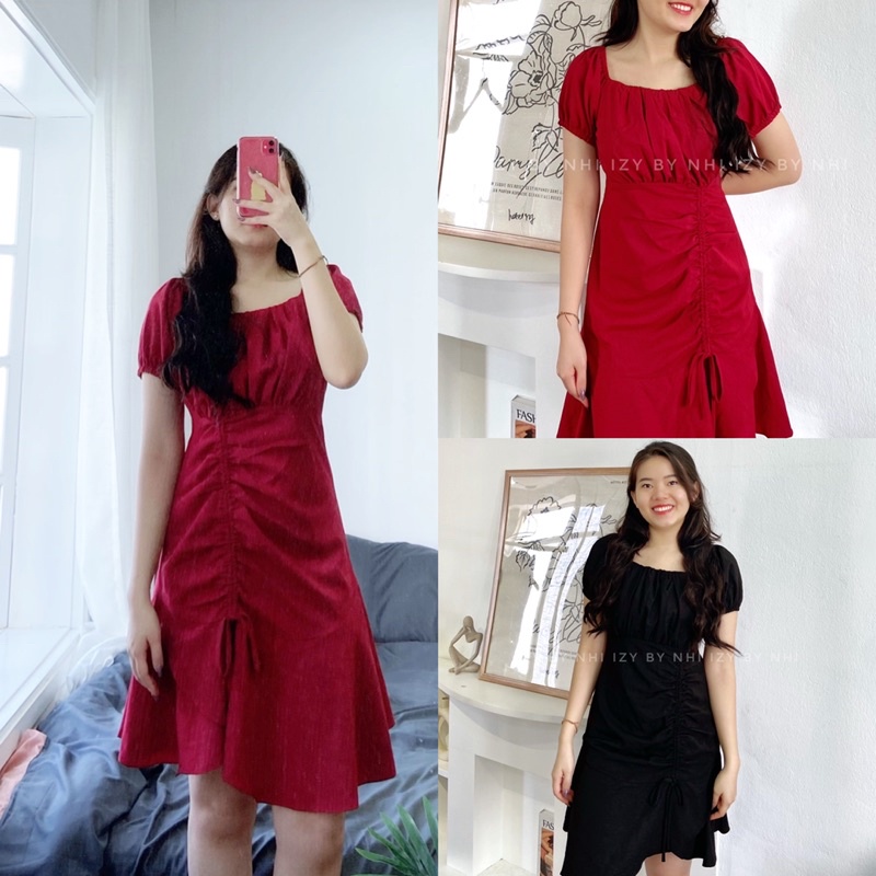 Váy đầm bigsize đuôi cá đũi rút dây- izybynhi