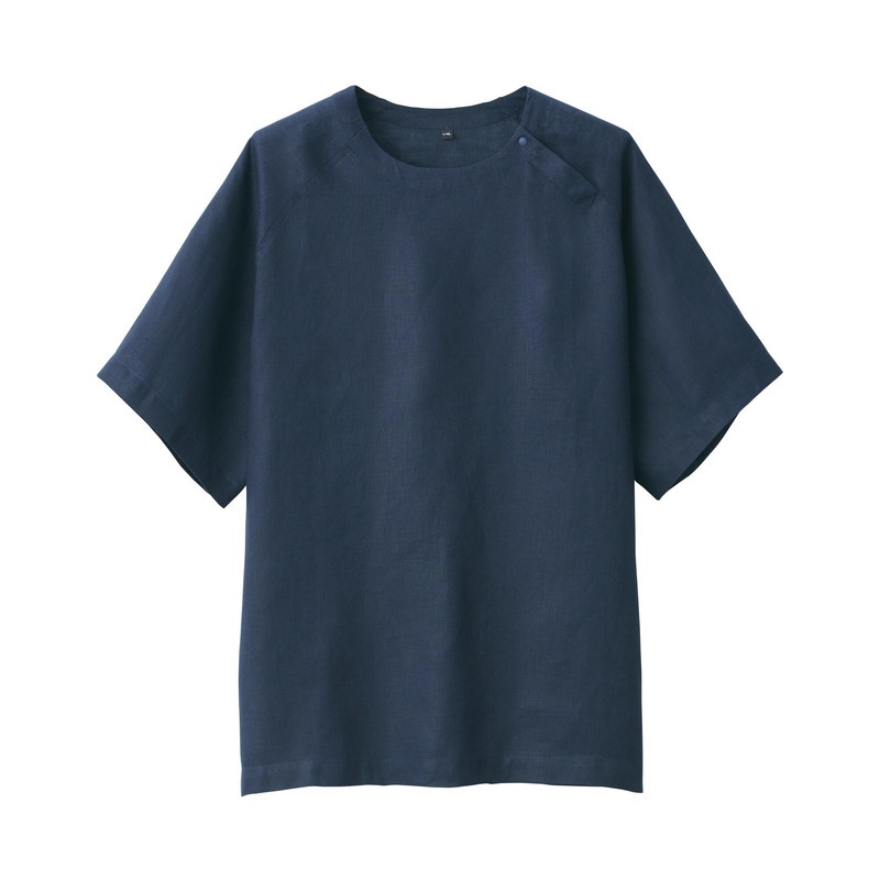 Muji Áo French Linen Washed