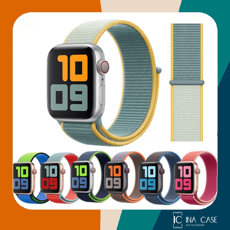 Dây đeo apple watch sport loop chất liệu nylon cao cấp cho series 5/4/3/2/1 kích thước 38/40/42/44