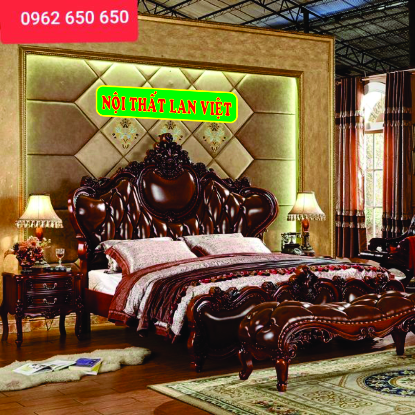 Giường tân cổ điển # HCM giao hàng từ 20-30 ngày - nhận làm các loại giường theo yêu cầu - thiết kế thi công nội thất gỗ cao cấp