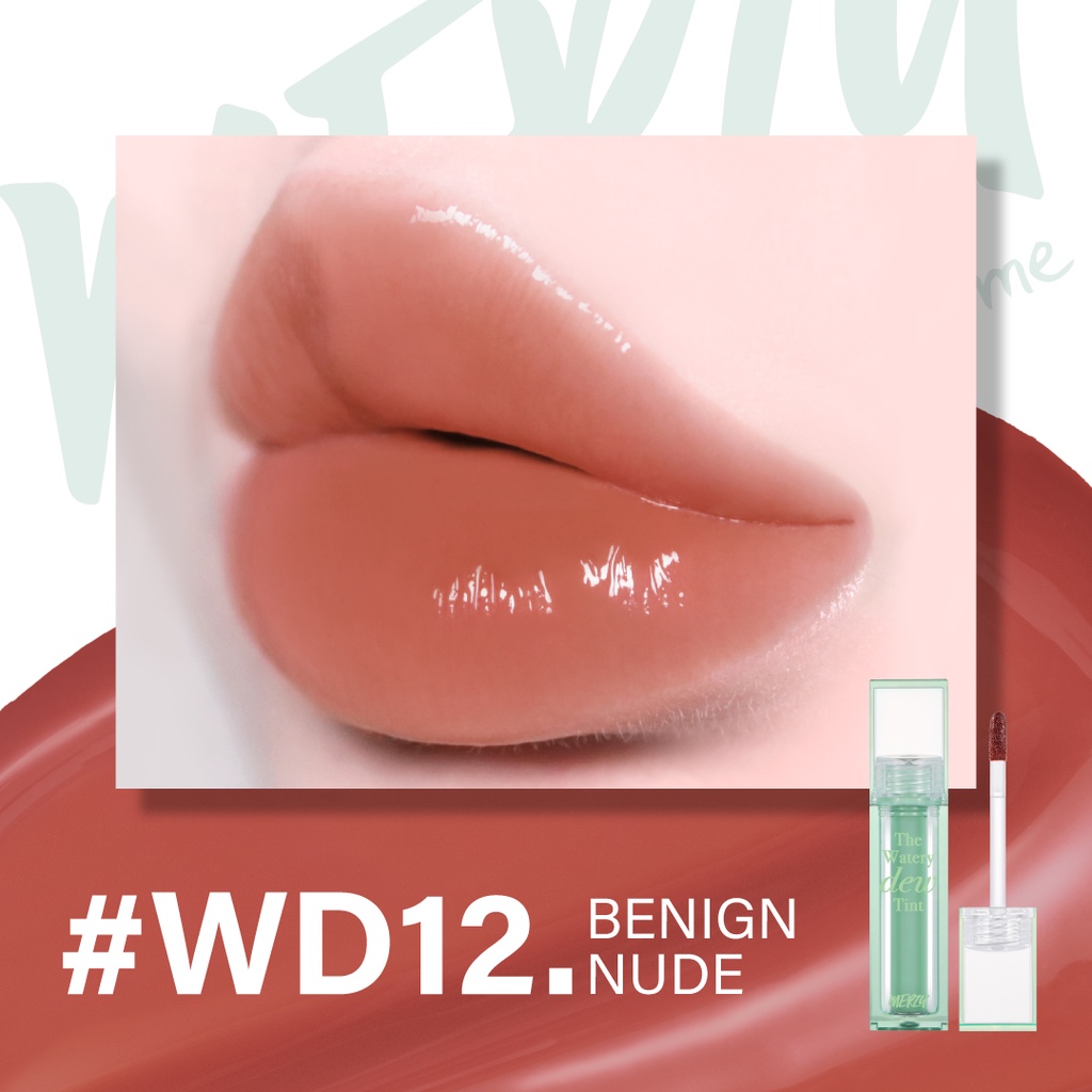 [TẶNG TÚI - KHI MUA 2 SP] Son Tint Bóng Hàn Quốc Bền Màu, Lâu Trôi Cho Đôi Môi Căng Mọng, Ẩm Mịn Merzy The Watery Dew Tint 4g