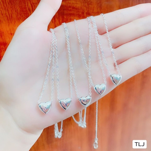 Dây chuyền bạc mặt tim
