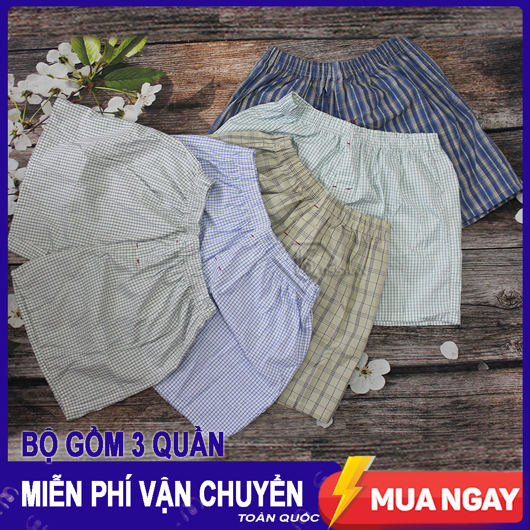 [HCM]COMBO 3 Quần Đùi Nam - Quần Ngủ Nam - Mặc nhà BM.20 - Màu ngẫu nhiên