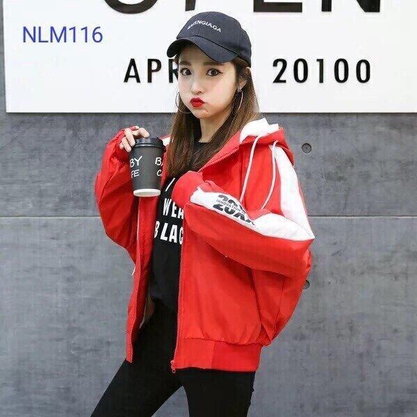 Áo khoác dù el-nino vải thoáng mát nhẹ nhàng in chữ ngược trên nón cực kỳ cá tính AV61073