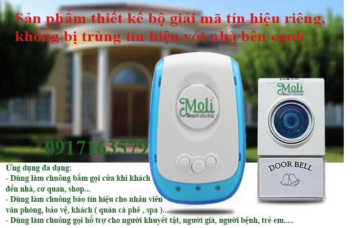 Chuông cửa không dây cao cấp moli