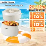 Nồi điện đa năng 2.5L nồi lẩu Gaabor EC-30M01A 600w nấu ăn tiện lợi kèm khay hấp - Bảo hành 12 tháng 1 đổi 1