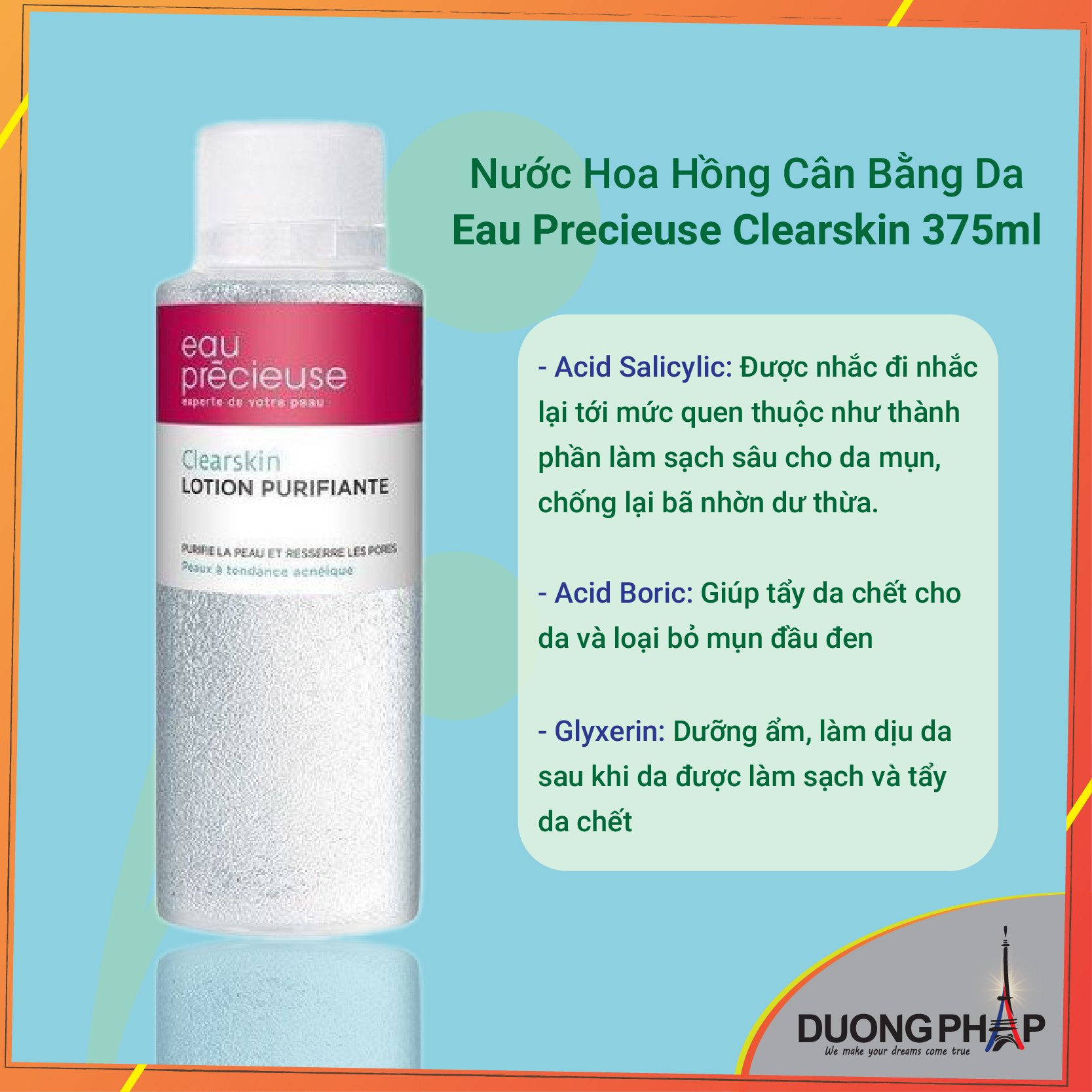 Nước hoa hồng Eau Precieuse Lotion Purifiante 375ml