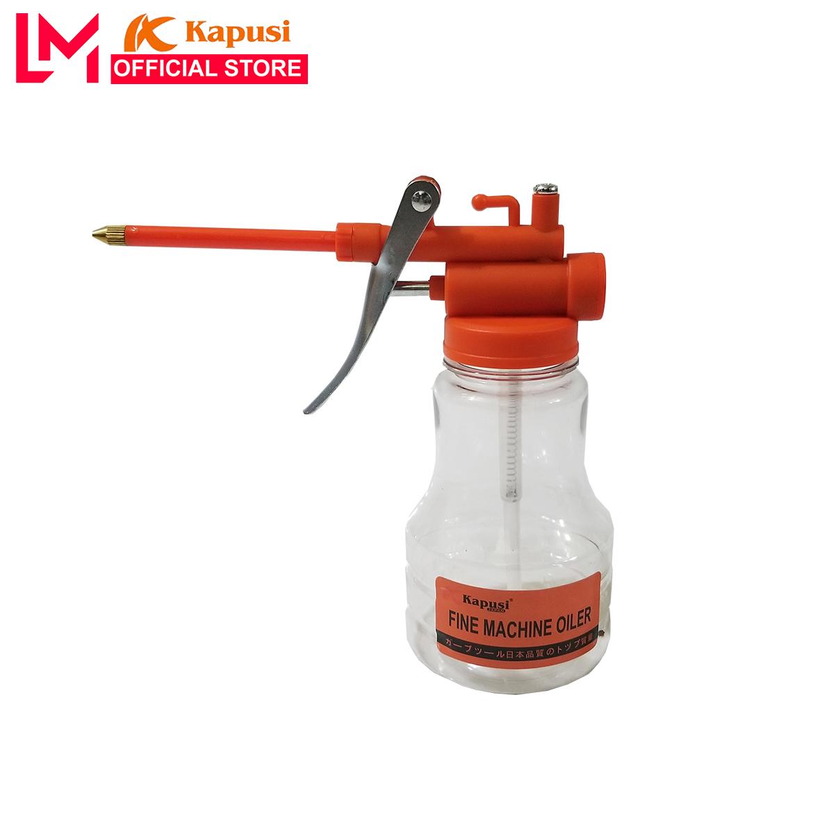 Bình tra dầu máy Kapusi 250 ml bản nhựa trong