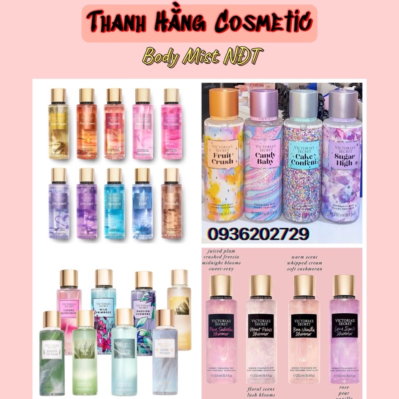 Xịt body mist thơm toan thân Victoria Secret - 250ml