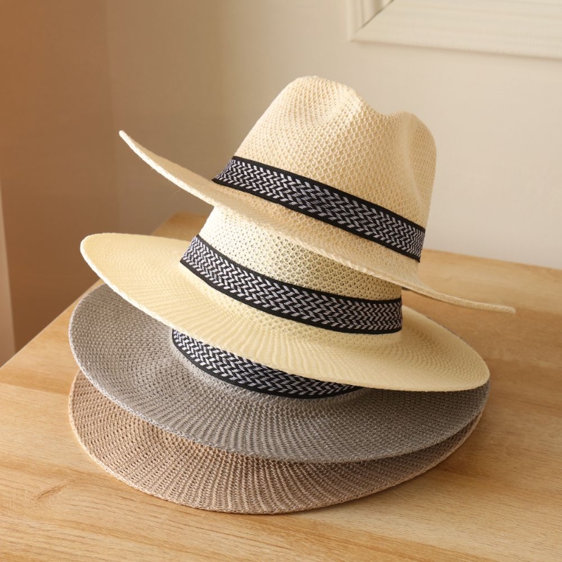 Parent-Child Adjustable Foldable Empty Top Straw Hat Portable