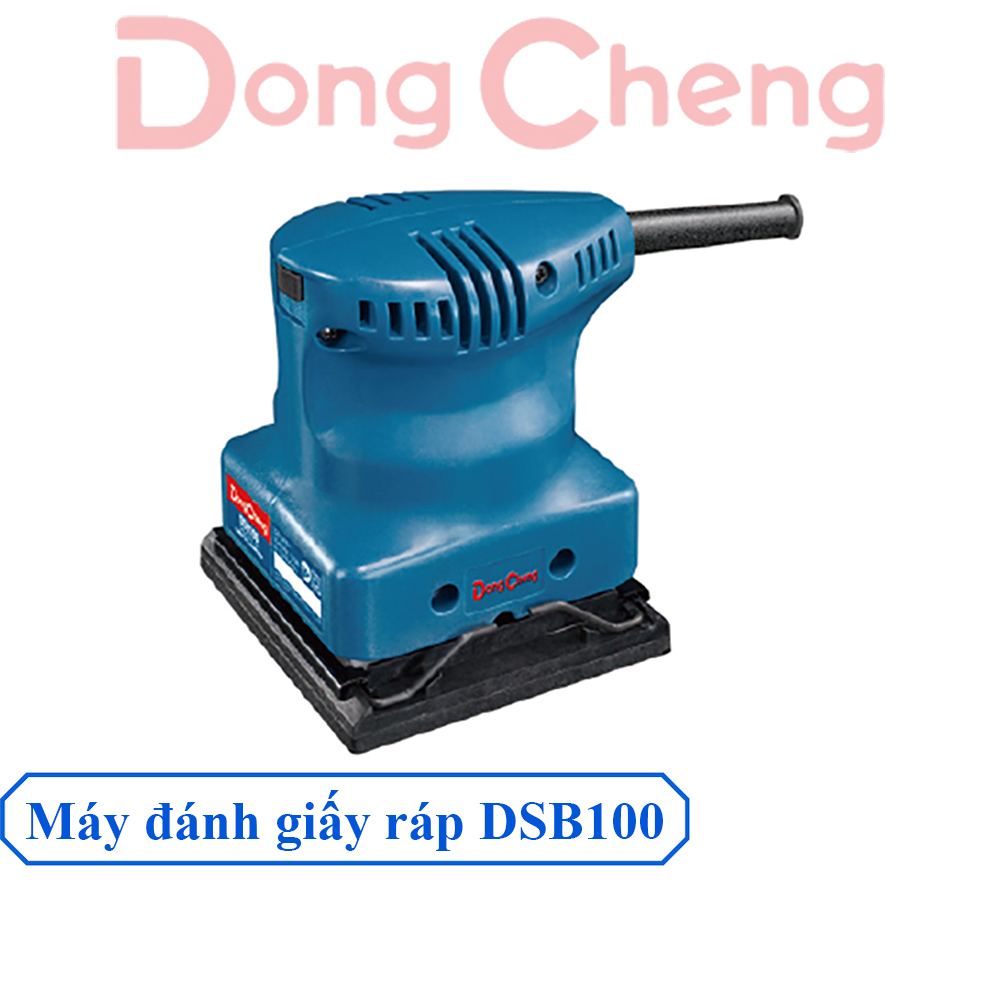 Máy đánh giấy ráp rung dongcheng dsb100 công suất 150w máy chà nhám vuông, tay bọc cao su chống trượt – hàng chính hãng