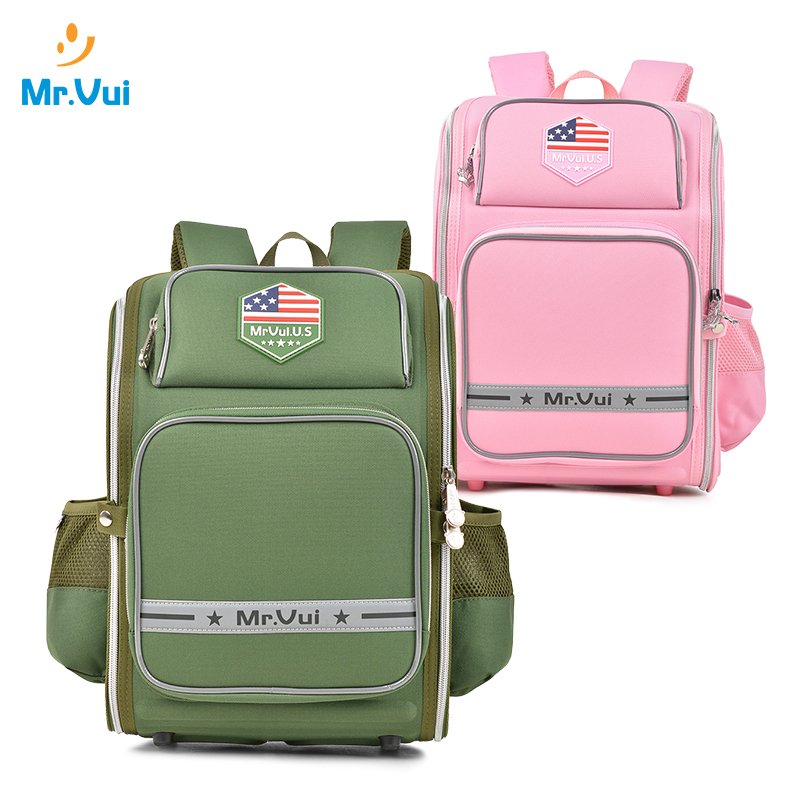Mr vui BLCG855 ba lô học sinh chống gù siêu nhẹ dành cho bé gái và bé trai lớp 3-5 (balo hoc sinh di hoc cap 1) BH 24 THÁNG