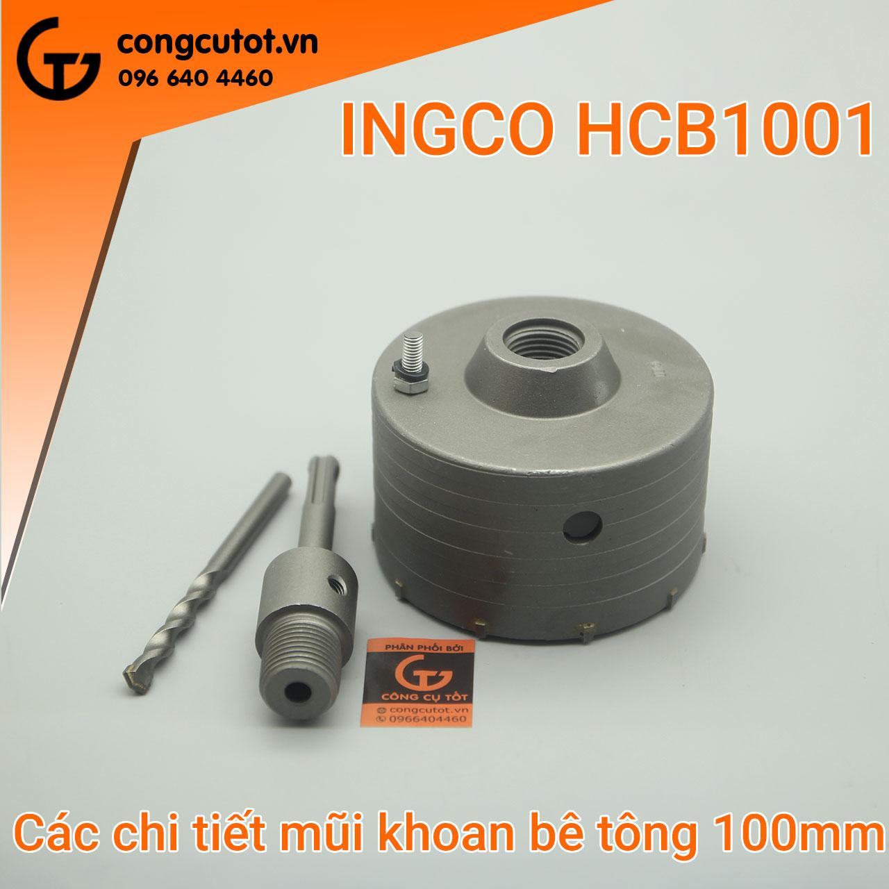 Mũi khoan lỗ chuôi gài ingco hcb1001, hcb0651, hcb0801 65mm, 80mm, 100mm