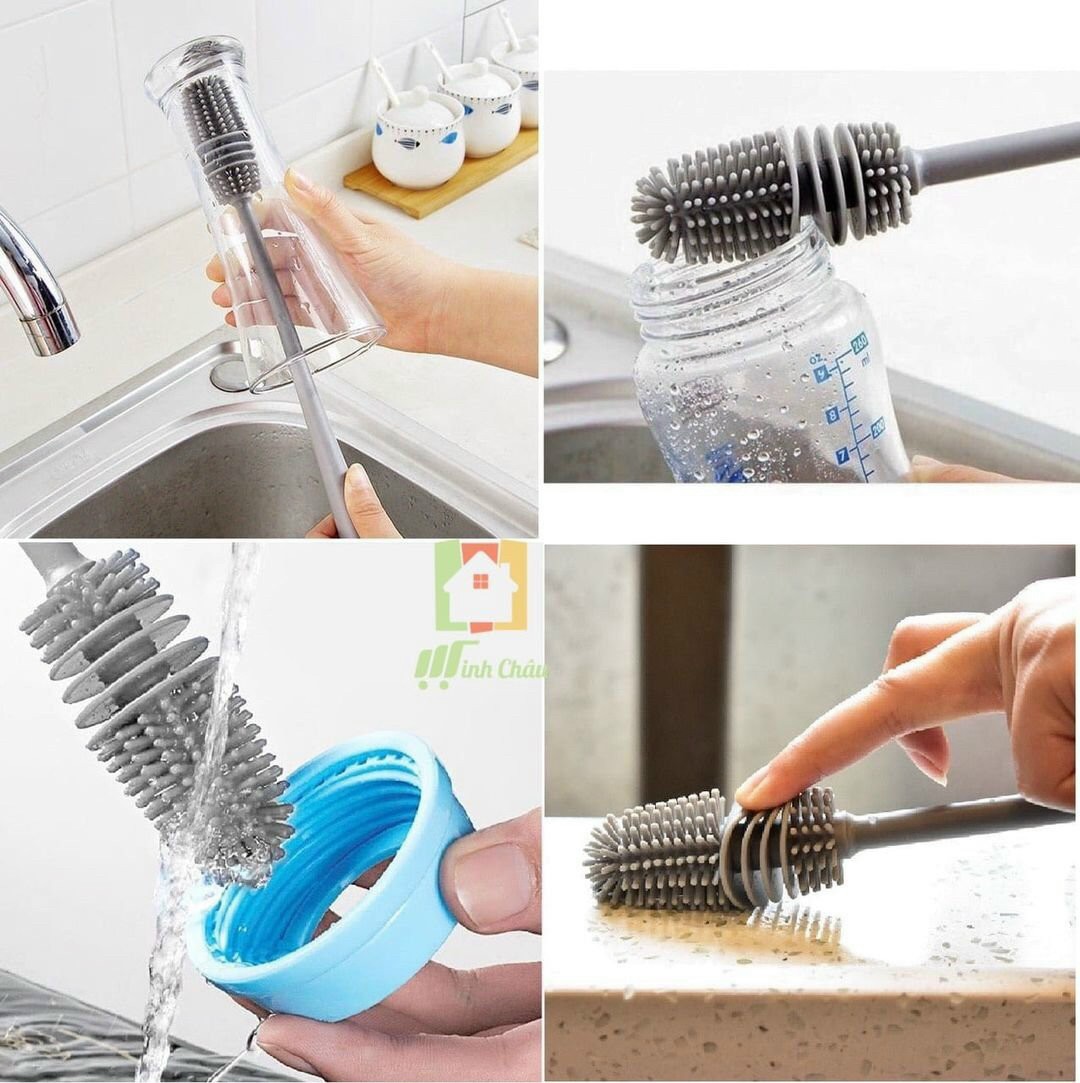 Cây cọ rửa ly xoay 360 độ bằng nhựa