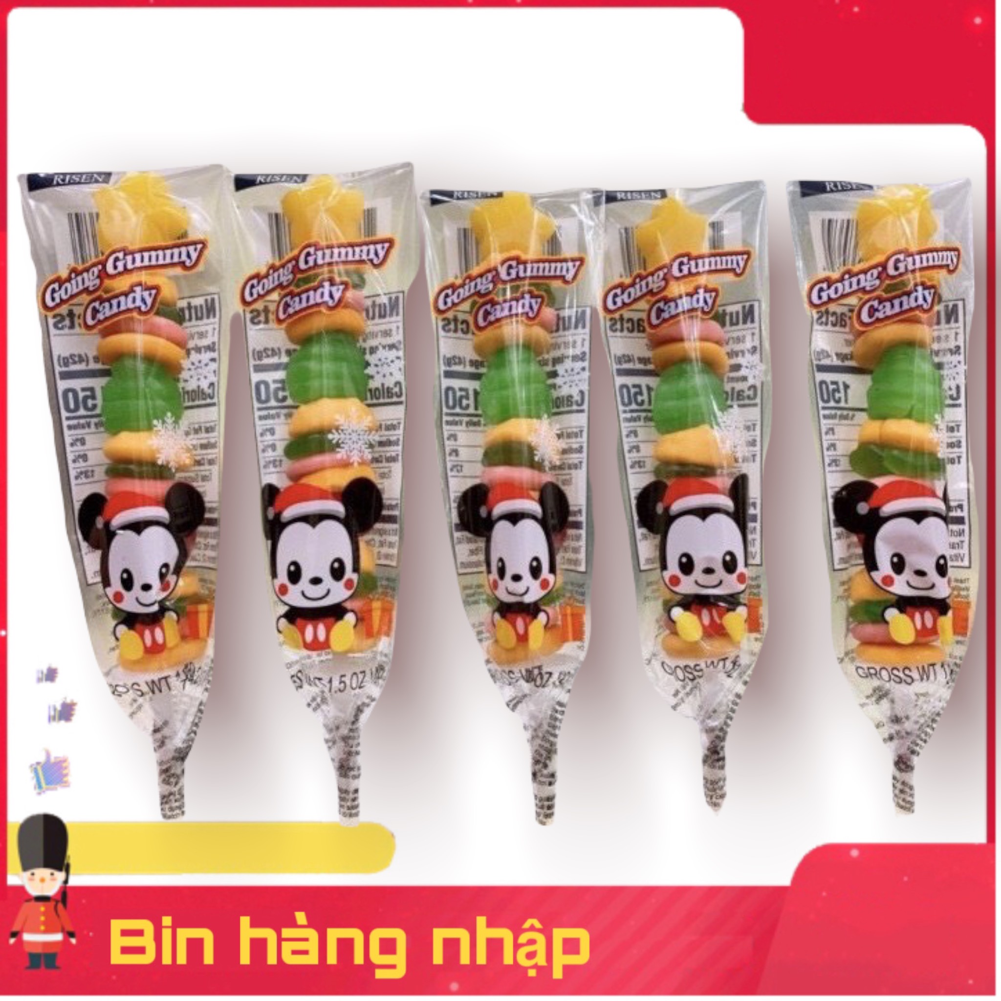 1 que kẹo dẻo risen xiên que gummy going candy