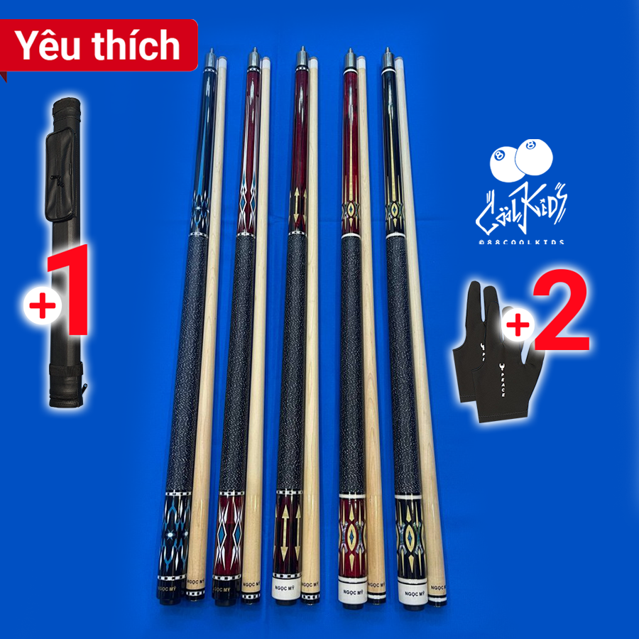 Cơ bida lỗ ngọc mỹ chính hãng cho clb - gậy bida cá nhân nm cues