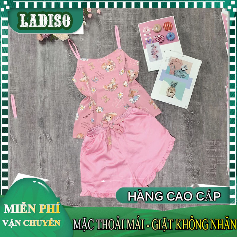 Đồ bộ nữ đồ ngủ nữ dễ thương mặc nhà vải lụa satin cao cấp mặc thoải mái giặt không nhăn