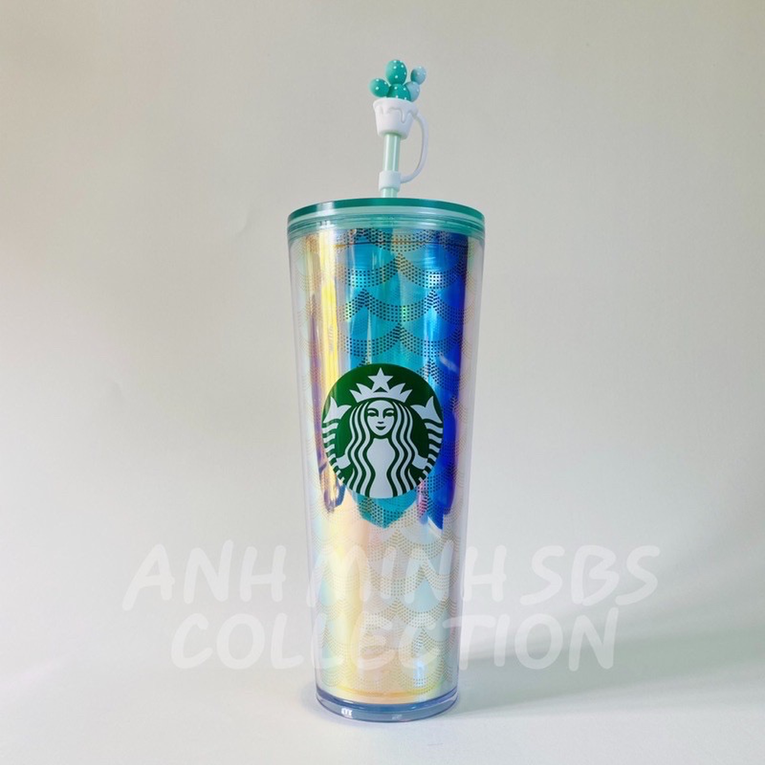 LY STARBUCKS XANH IRIDESCENT MERMAID COLD CUP