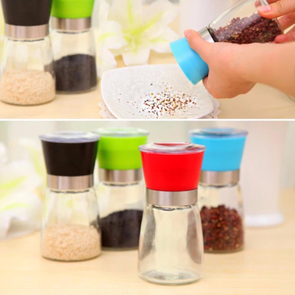 LỌ THỦY TINH XAY TIÊU TAY CẦM ĐA NĂNG - DỤNG CỤ XAY TIÊU - CỐI XAY TIÊU - XAY HẠT TIÊU