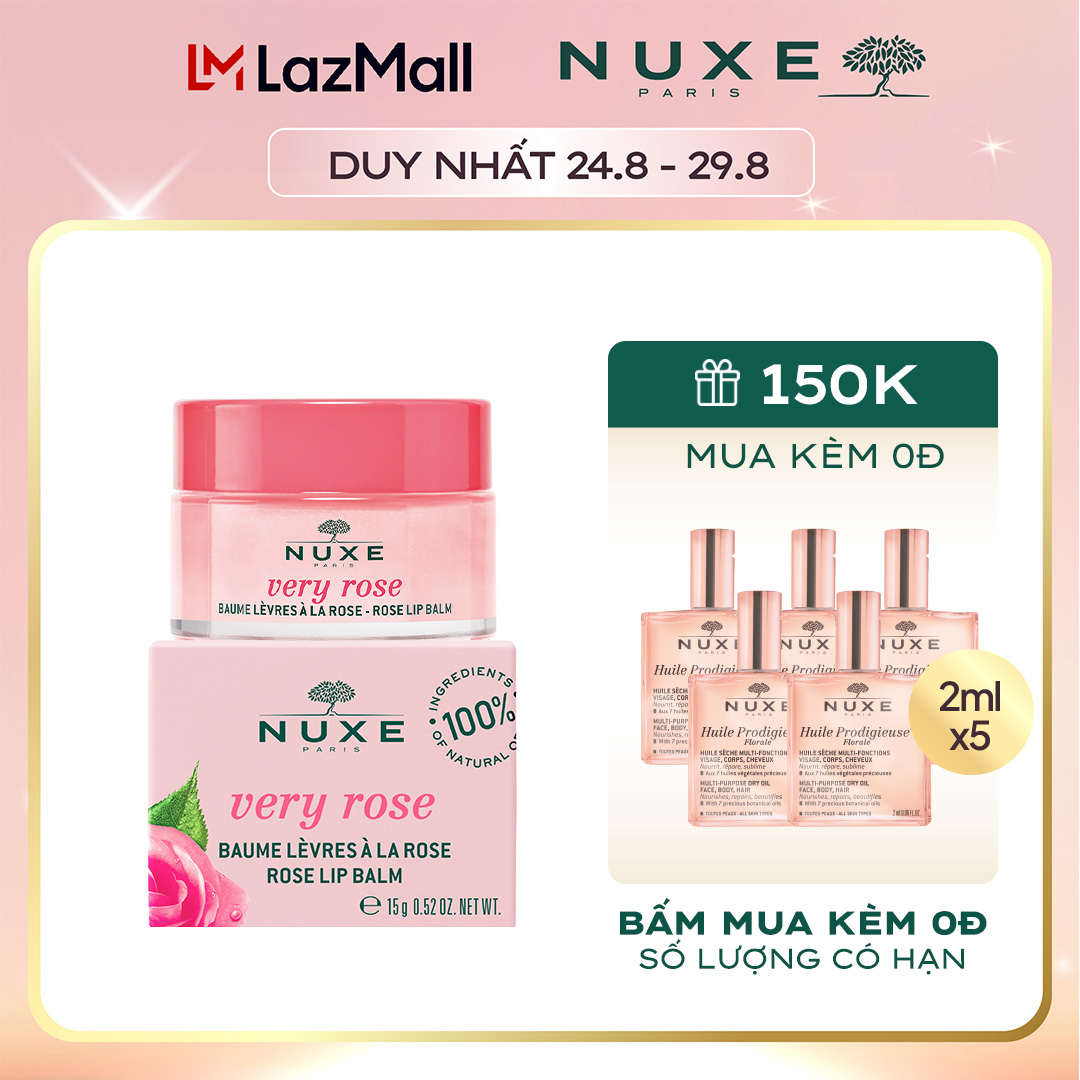 Son dưỡng môi dạng hũ Nuxe Very Rose 15g