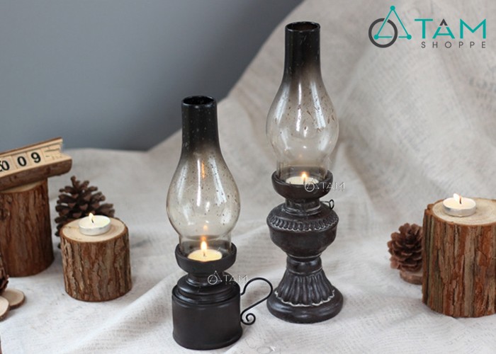 [HCM]Mô Hình Đèn Dầu Cổ Vintage Đốt Nến Tealight Mẫu Số 02 - 234Rgfd