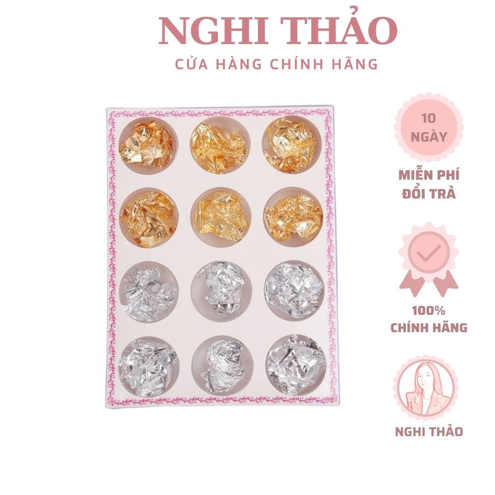 Giấy nhún nail vàng bạc