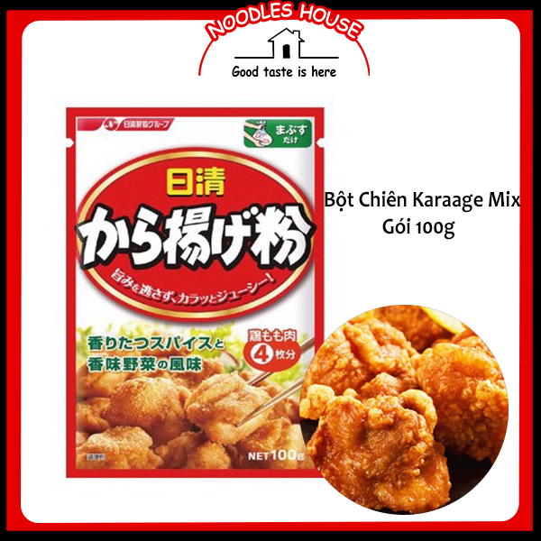 [Free Shipping] Bột Chiên Karaage Mix Nisshin Nhật Bản 100g - Nisshin Karaage Mix 100g
