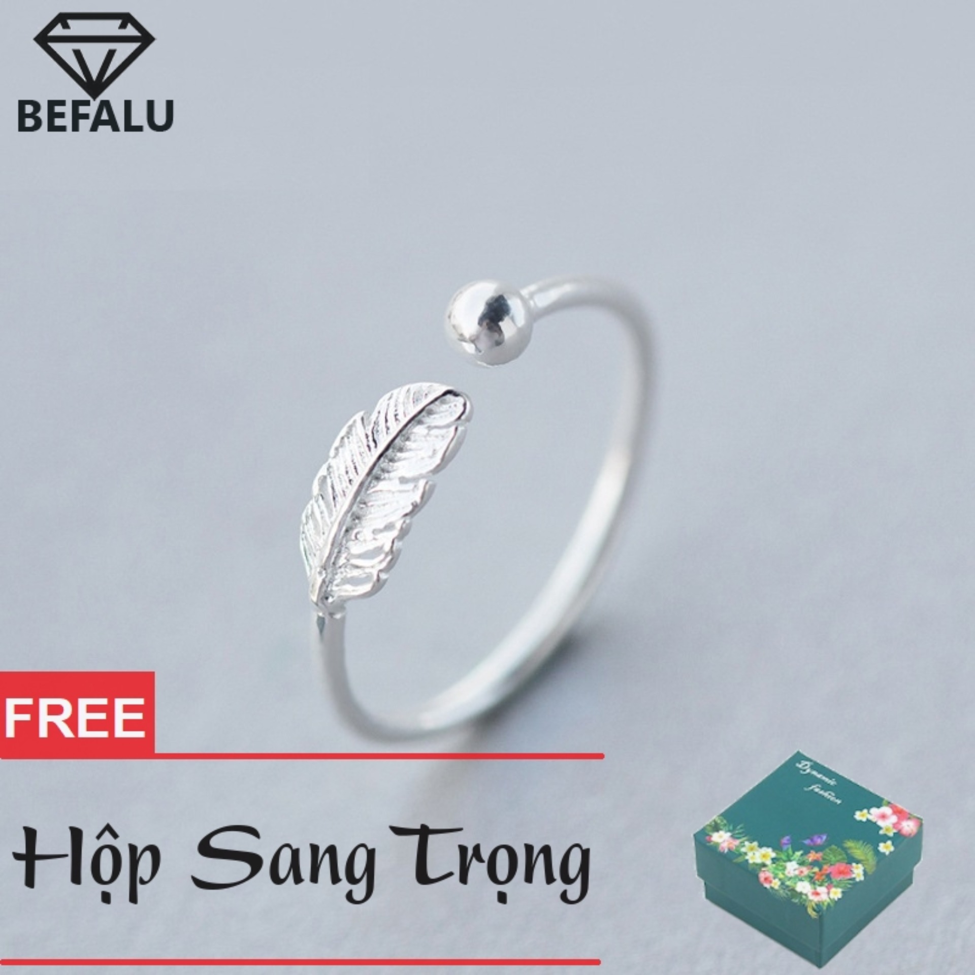 Nhẫn Nữ Bạc S925 Phong Cách Hàn Quốc Ngôi Lá Nguyệt Quế N17 Nhẫn Freesize