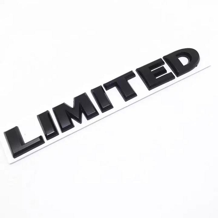 Tem decal chữ kim loại Limited dán xe ô tô