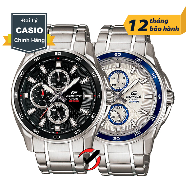 Đồng Hồ Nam CASIO Chính Hãng Anh Khuê Edifice EF-334D-7AVUDF Và EF-334D-1AVUDF