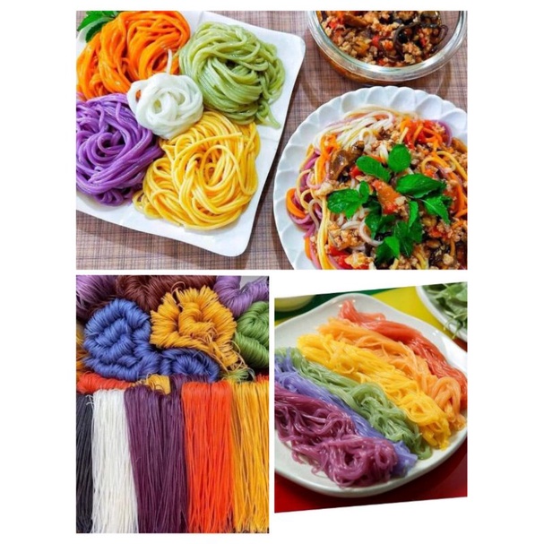 Bún/Phở ngũ sắc đặc sản Cao Bằng từ rau củ quả tự nhiên ăn kiêng Eatclean giảm cân gói 500g