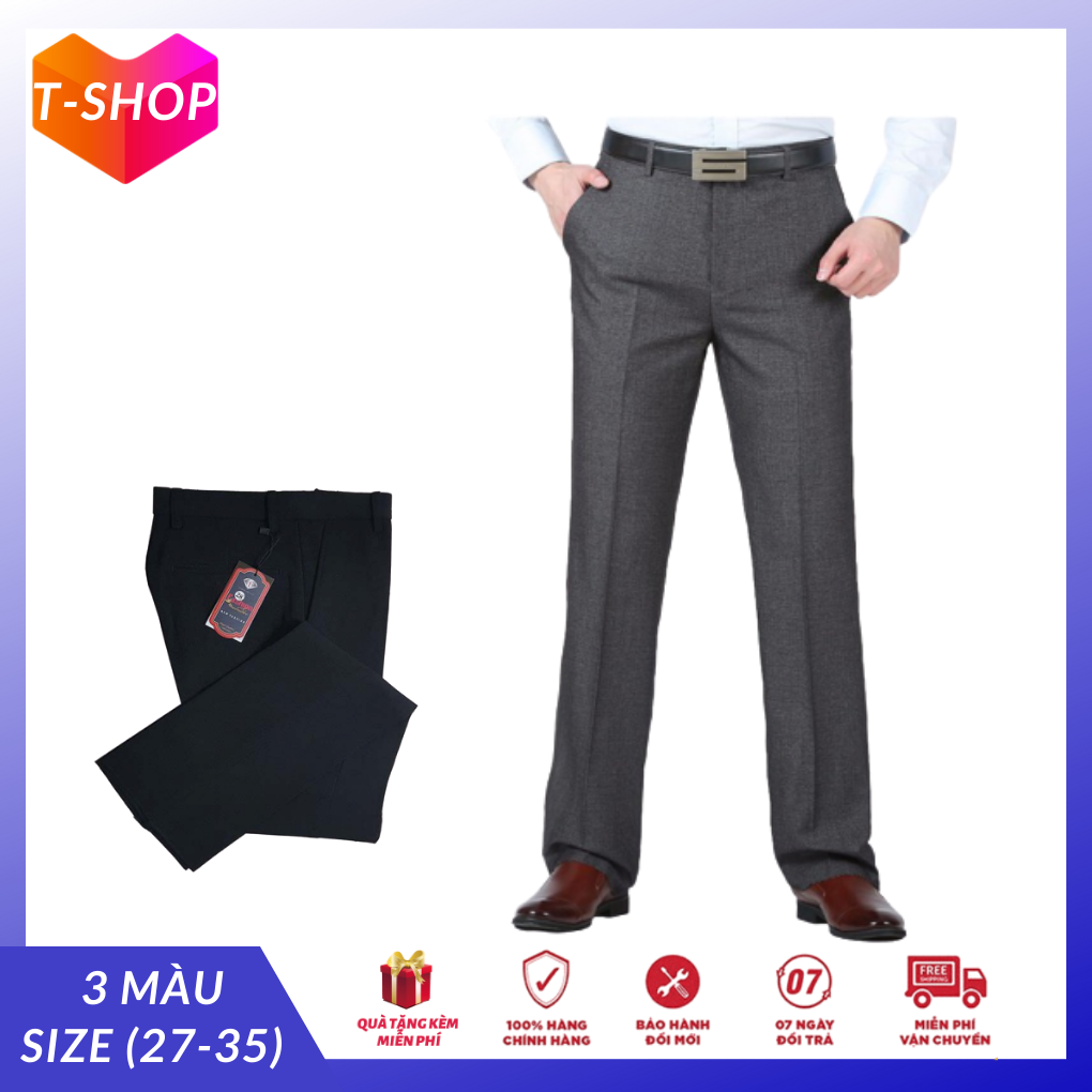 [HCM]Xả hàng quần tây đen nam công sở quần vải nam cao cấp hàn quốc phù hợp học sinh sinh viên văn phòng - Tshop