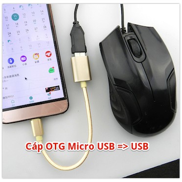 Cáp OTG Micro-USB Sang USB Dài 15 Cm (Bọc Dù) - Kết Nối Phụ Kiện - OTG198