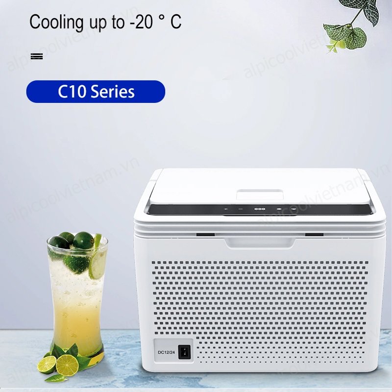 Tủ lạnh Alpicool C10- làm được đá, hâm nóng 50 độ C