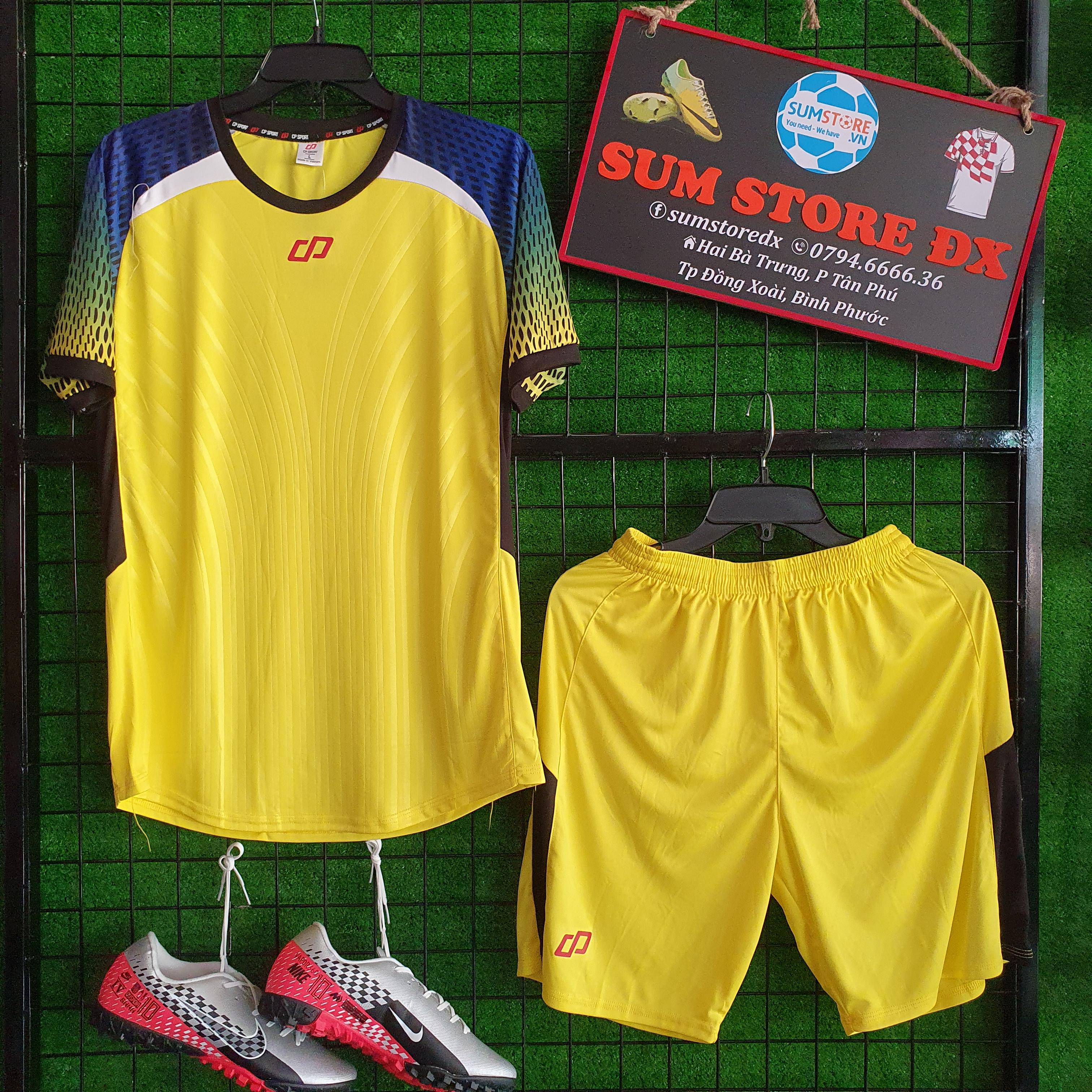 Bộ Đồ Đá Banh –  Áo Bóng Đá Không Logo CP  Nova Vàng