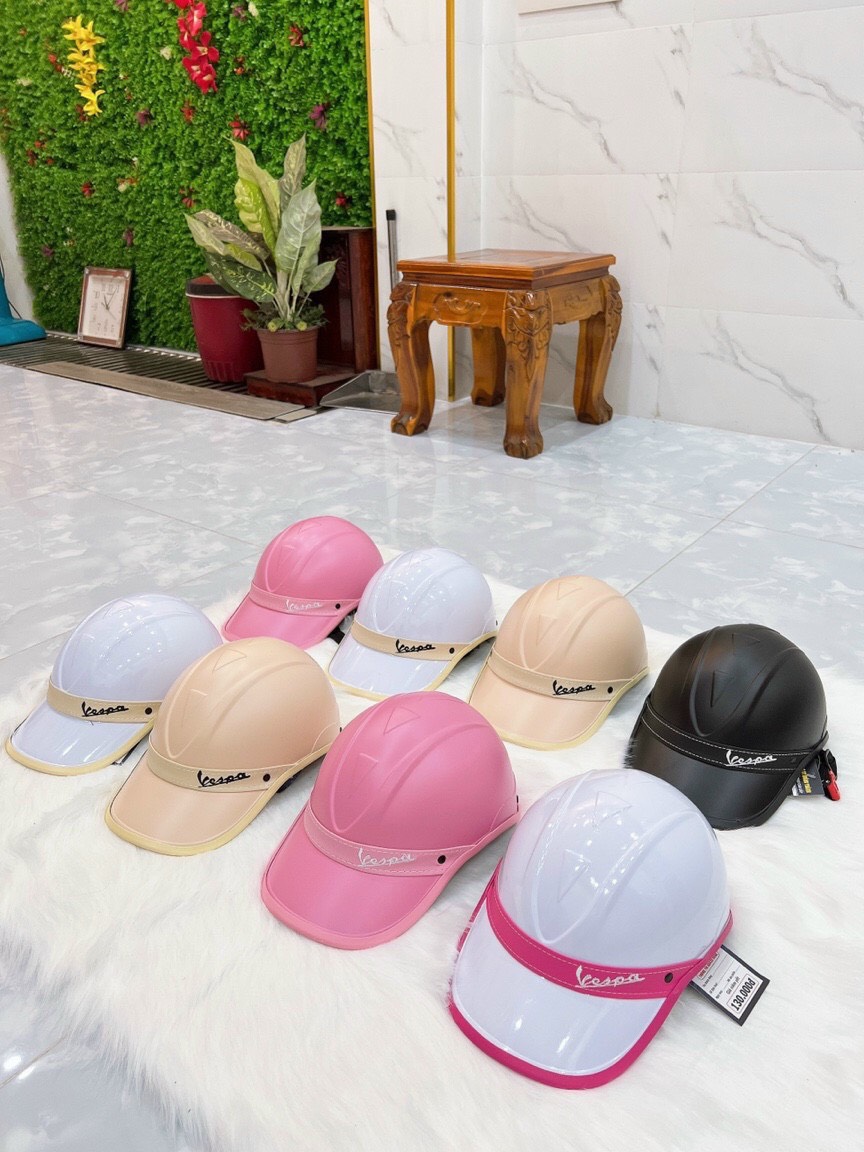 Mũ bảo hiểm vespa khoét sau đủ màu