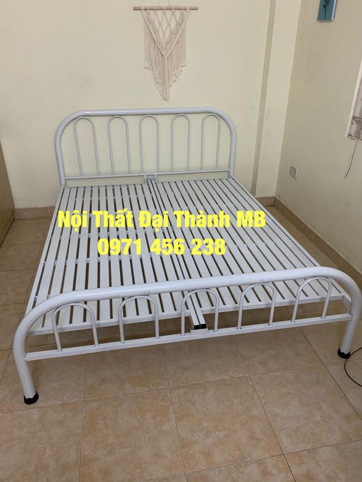 Giường sắt đơn giản nhiều kích thước 1m - 1m2 - 1m4- 1m6- 1m8 x 2m Hà Nội