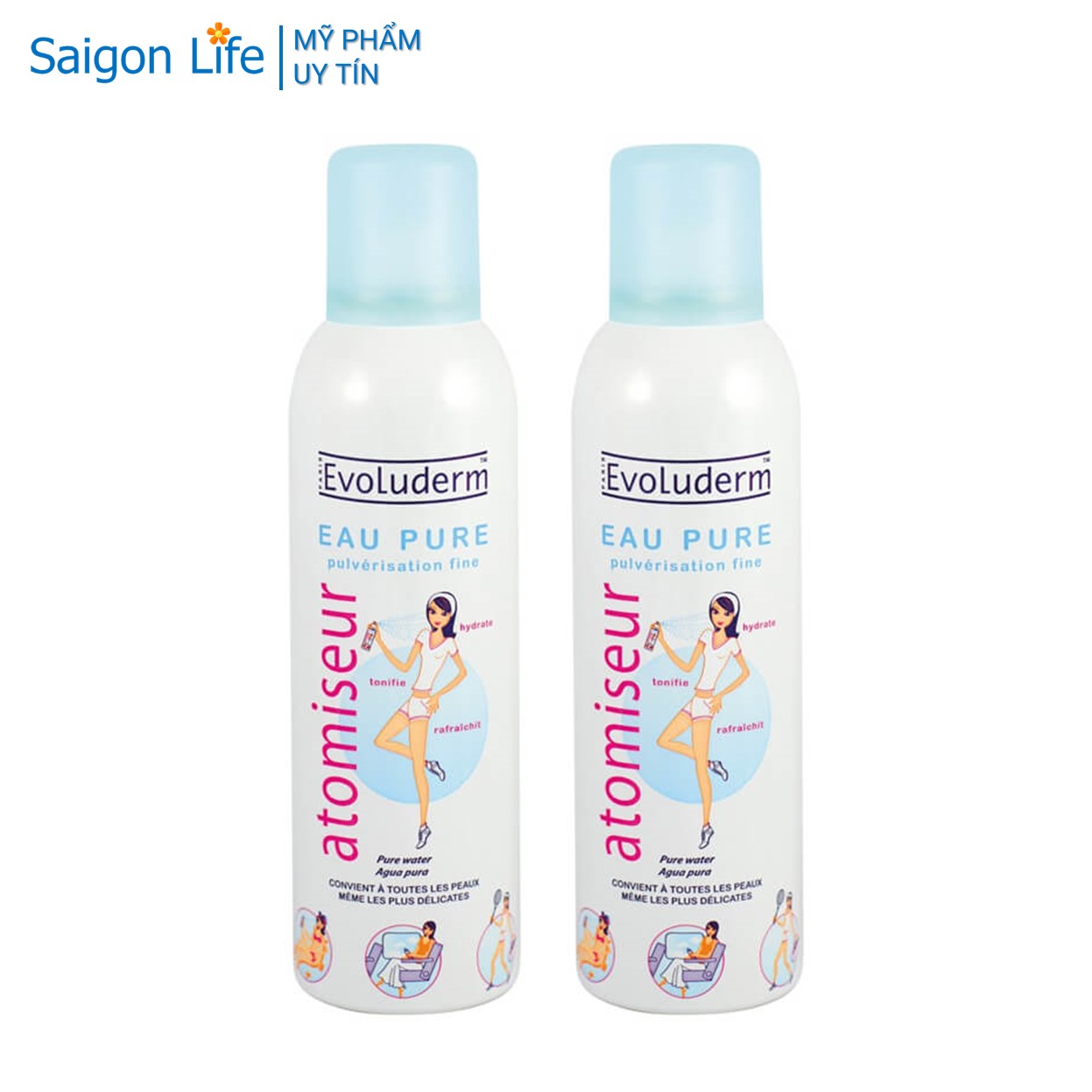 Combo 2 Chai Xịt Khoáng Evoluderm 150ml