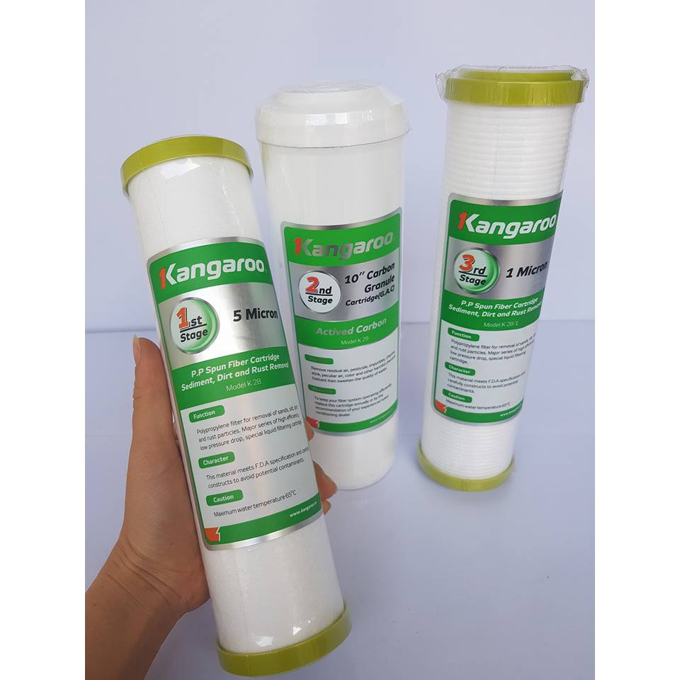 Bộ 3 lõi lọc thô 123 KANGAROO - CHÍNH HÃNG
